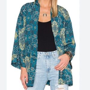 House of Harlow 1960 x Revolve Teal kimono